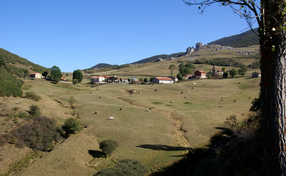 Countryside on the climb to Puerto de Piedrasluengas