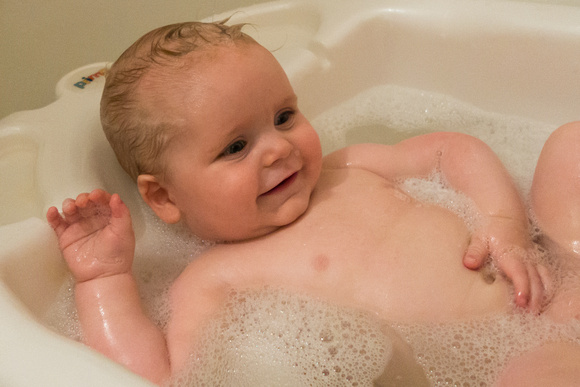 Dylan in the bath