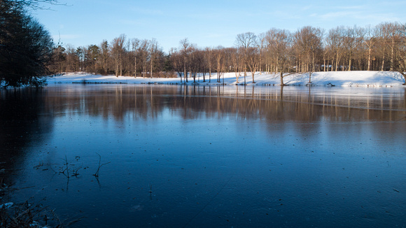 Links Pond - very frozen