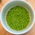 Freshly hulled peas from the farm market