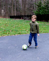 Jackson practicing soccer