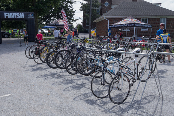 Bikes on racks - PV metric century