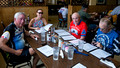 Bill (napping), Roxanne, Steve and Bob - Purcellville Restaurant
