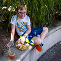 Reilly with fries and a pale ale
