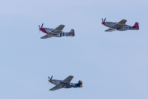 North American P-51 Mustang formation