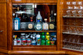 The well stocked bar