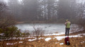 Still frozen pond - near the top of Elliot Knob