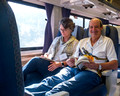 Cindy and David aboard Amtrak to San Luis Obispo