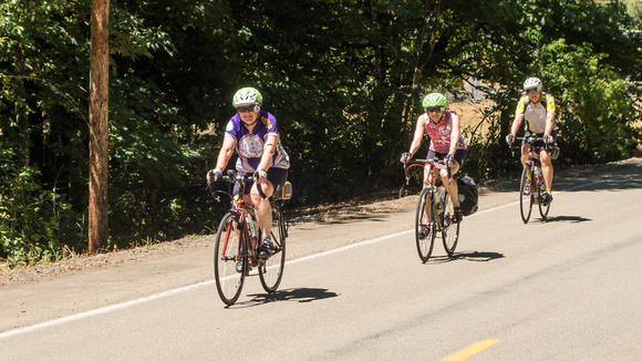 Carol, Karen & Bob - cruising Hubbard Creek Rd