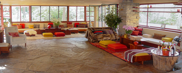 Fallingwater living area pano - using MS Ice