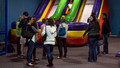 Parents hanging out at Bouncetown