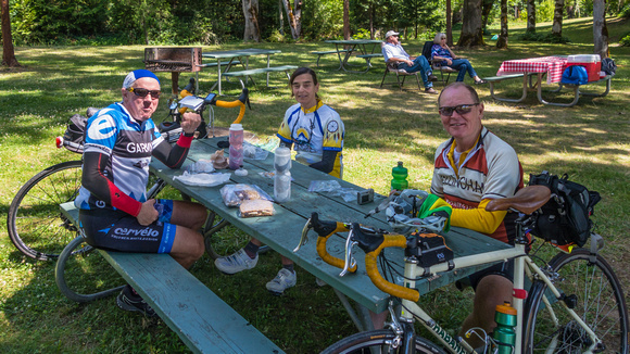 Dave, Dianne & Ben - lunch at Mildred Kanipe Park