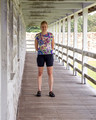 Karen on the barracks porch