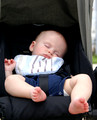 Jackson - asleep in stroller