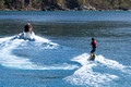 DSC08890 - Kyle wakeboarding behind Pete and Bob