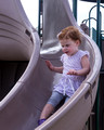 Hayley down the slide