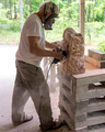John sculpting