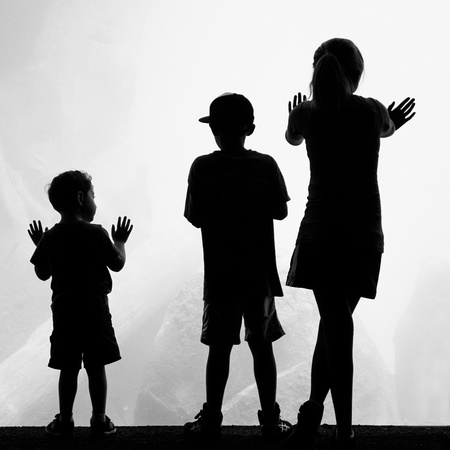 Kids at the aquarium