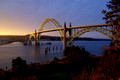Newport Oregon bridge at sunrise