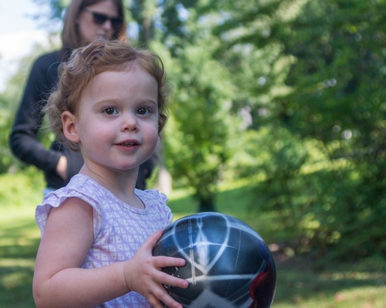 Hayley with the ball