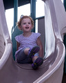Hayley on the slide