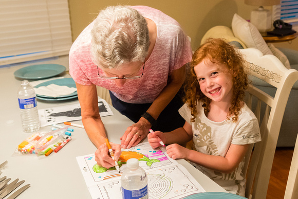 Grammy and Hayley coloring