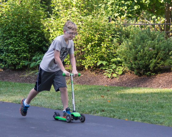 Reilly on the scooter